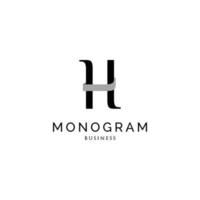 ispirazione per il design del logo del monogramma della lettera iniziale h vettore