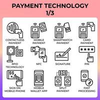 icone della tecnologia di pagamento vettore