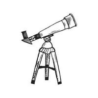 arte vettoriale del telescopio disegnato a mano