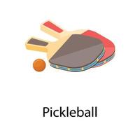 concetti di pickleball alla moda vettore