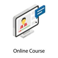 concetti di corso online vettore