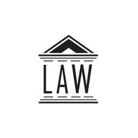 ispirazione per il design del logo dell'ufficio legale e legale vettore