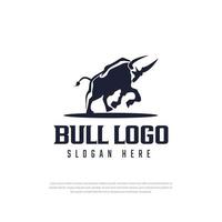 bufalo logo logo modello silhouette nera, simbolo animale, toro, mucca vettore