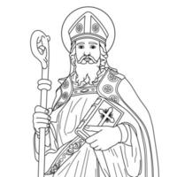 san nicola di mira o bari illustrazione vettoriale contorno monocromatico