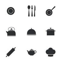 illustrazione vettoriale dell'icona isolata dello strumento piatto da cucina