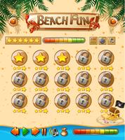 Beach divertente modello di gioco vettore