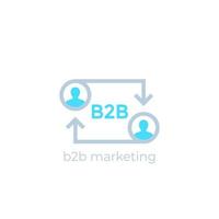 icona di marketing b2b, concetto di business vettore