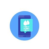 icona del vettore dell'app mobile per il controllo dell'umidità