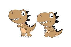 grafica vettoriale simpatico cartone animato animale dinosauro