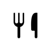ristorante, cibo, cucina solida icona, vettore, illustrazione, modello logo. adatto a molti scopi. vettore