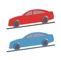 Icona dell'auto vettoriale 3d con colori rosso e blu, la migliore per le immagini delle tue proprietà decorative