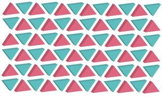 Motivo a triangolo vettoriale 3D colori rosa e blu, ideali per lo sfondo, lo sfondo e lo sfondo, modificabili per la stampa