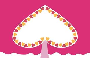 albero d'amore su sfondo rosa, illustrazione vettoriale