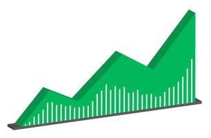 3d vettore icona diagramma grafico business to programma di successo dall'azienda.