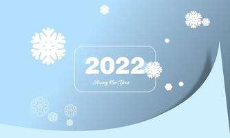 2022poster o striscione promozionale nero e colorato felice anno nuovo con carta da regalo aperta. cambia o apri il concept del nuovo anno 2022 con colori eleganti vettore