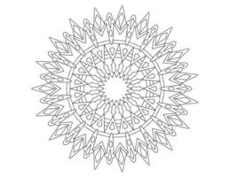 mandala in bianco e nero, tatuaggio, pagina da colorare, cerchio, ornamenti, vettore