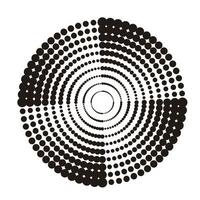 dot cerchio ornamento in bianco e nero disegno vettoriale
