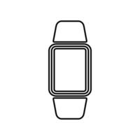 icona di colore nero orologio digitale a mano. vettore