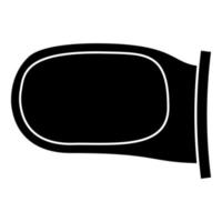 icona dello specchio sul retro colore nero illustrazione stile piatto semplice immagine vettore