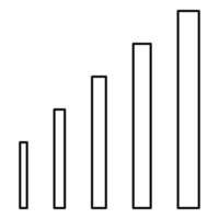 icona del grafico di crescita colore nero illustrazione stile piatto semplice immagine vettore