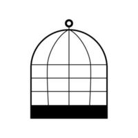 icona di colore nero della gabbia di ferro. vettore