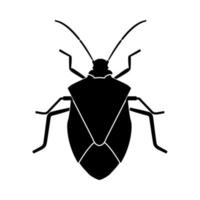 bug è un'icona nera. vettore