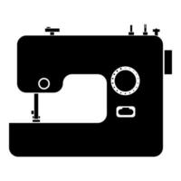 icona della macchina da cucire colore nero illustrazione stile piatto semplice immagine vettore