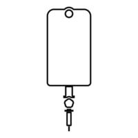 icona dell'installatore del flacone del pacchetto contagocce colore nero illustrazione stile piatto semplice immagine vettore