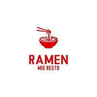 logo ramen, vettore di noodle