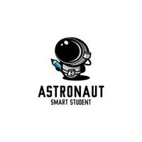 vettore logo astronauta