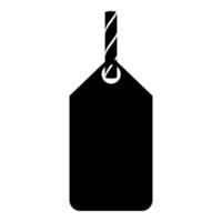etichetta sull'icona della corda colore nero illustrazione stile piatto semplice immagine vettore