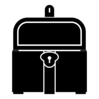 icona kist o trunk colore nero illustrazione stile piatto semplice immagine vettore