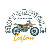 vettore premium vintage tipografico per motociclette