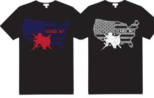 design t-shirt america e texas con pistola e fucile vettore