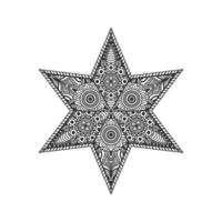 stella mandala ornamento art vettore