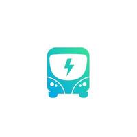 autobus elettrico, icona di trasporto pulita vettore