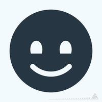 icona emoticon sorriso - stile glifo buono per elementi di design grafico vettore