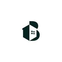 lettera b moderna e professionale per il logo della società immobiliare vettore