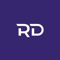 rd lettere logo design, vettore