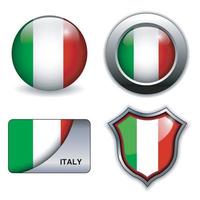 tema delle icone della bandiera dell'italia.