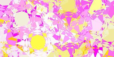 sfondo vettoriale rosa chiaro, giallo con forme poligonali.