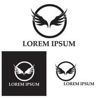 disegno vettoriale del logo dell'illustrazione dell'ala