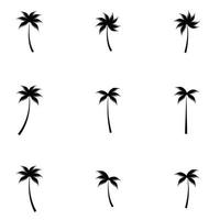 illustrazione vettoriale dell'icona dell'albero di cocco