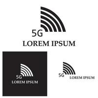 Illustrazione del logo vettoriale del modello di icona 5g