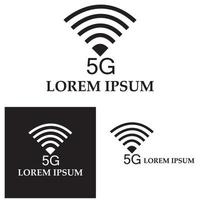 Illustrazione del logo vettoriale del modello di icona 5g