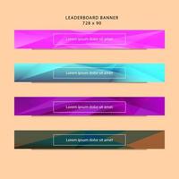 design del modello di banner leaderboard per banner sito Web vettore