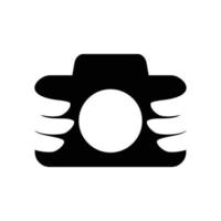 logo fotocamera mano icona minimalista simbolo vettore design piatto
