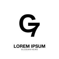 logo g7 icona minimalista simbolo vettoriale design piatto