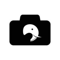 logo fotocamera elefante minimalista icona vettore simbolo design piatto
