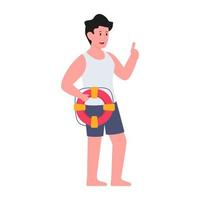 icona del design alla moda dell'istruttore di nuoto vettore